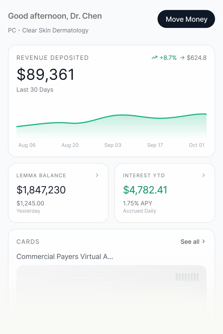 Lemma banking dashboard